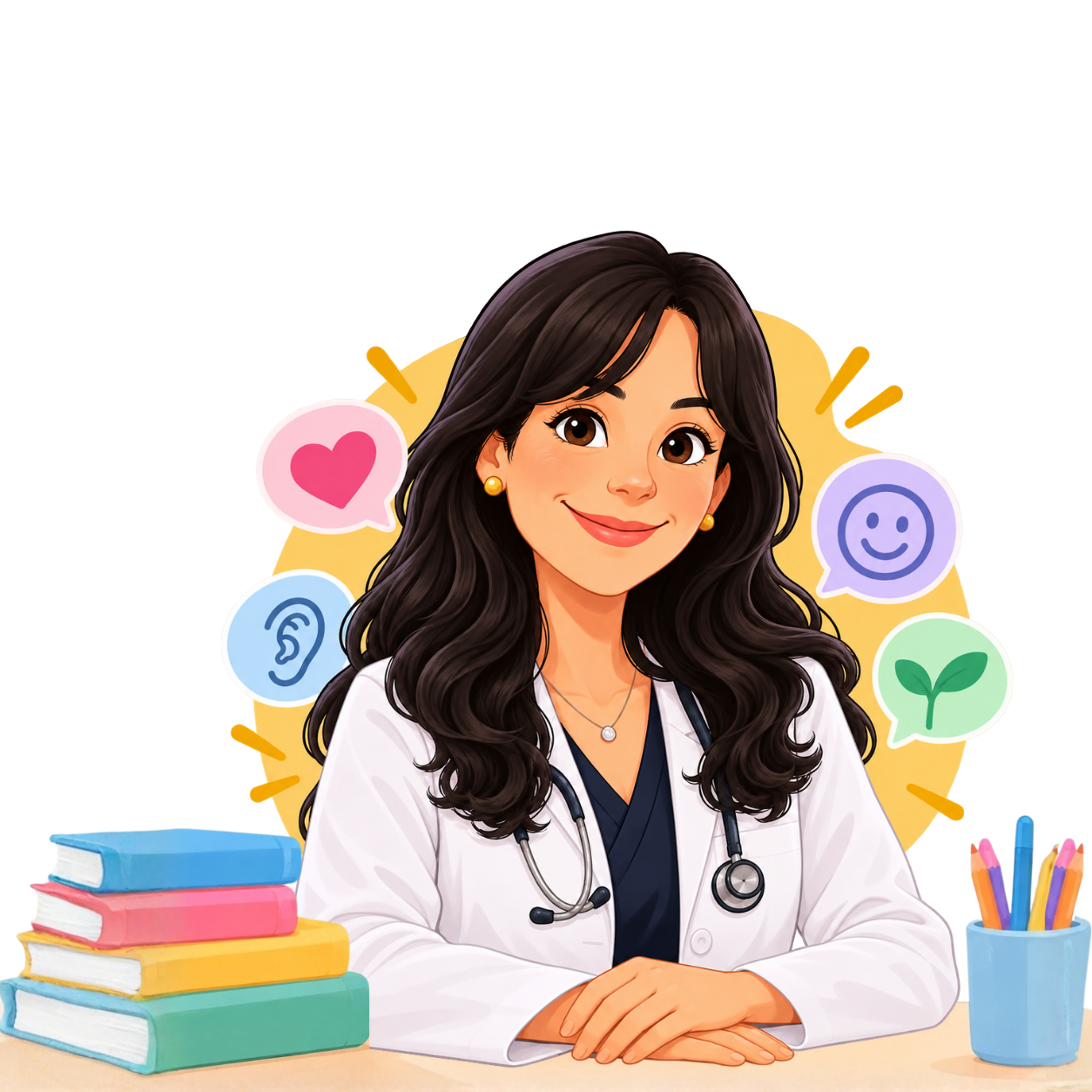 Dra. Malu Pinheiro em ilustração da Turma do Mundo Melhor
